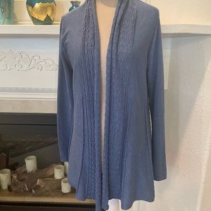 Karen Scott  blue cardigan Medium